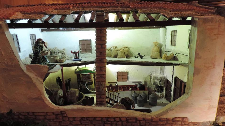 Detalle de una de las construcciones recreadas.